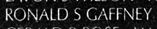 Gaffney's name engraved in the Wall